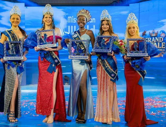 साउथ सूडानची एवलिन नीम मोहम्मद सालेह मिस ओशन वर्ल्ड; भारताची पारुल सिंह फर्स्ट रनर-अप